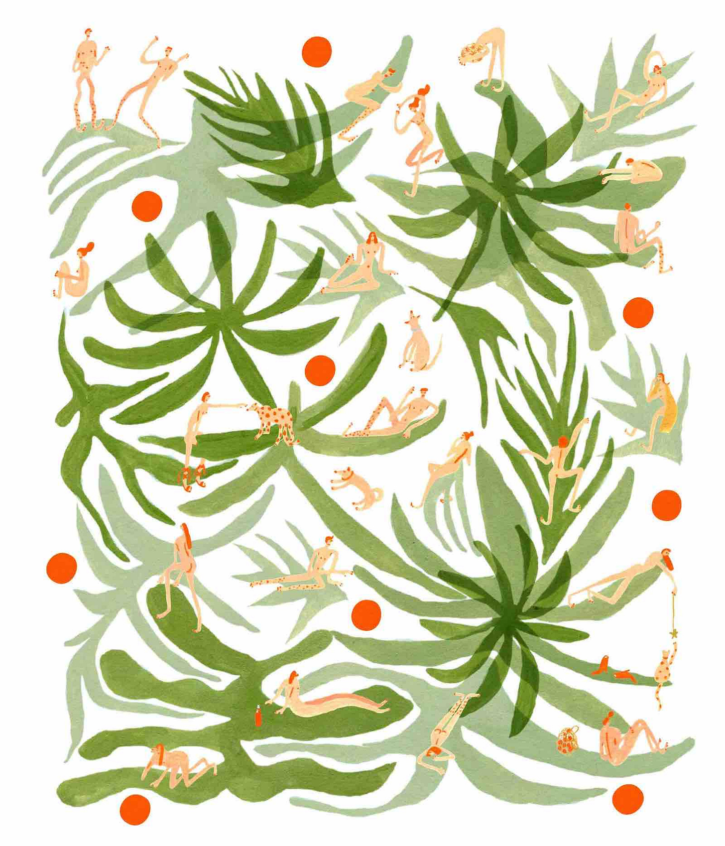 "Nudes on leaf" by Huey.c
