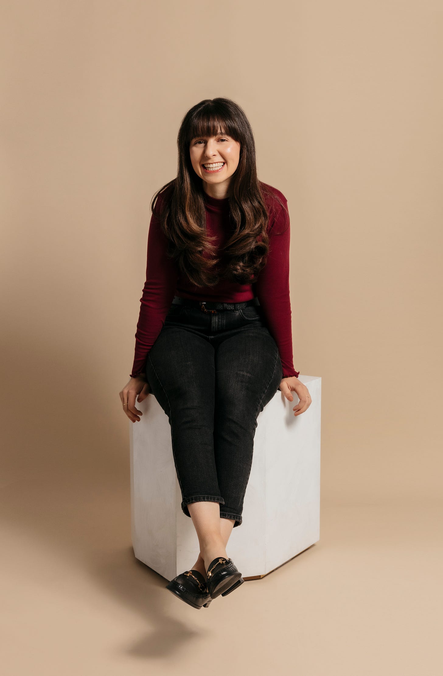 Camilla sitting on block Camilla sitting on block