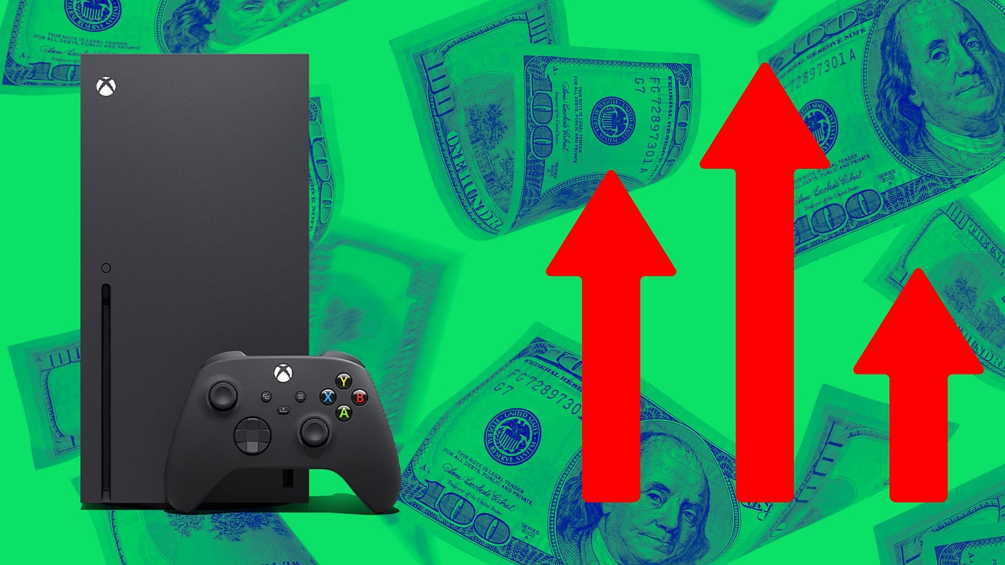 Xbox Serie X price increase Xbox Serie X price increase