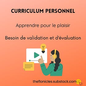 Un curriculum personnel, mais sans s'épuiser (ou comment s'assurer de continuer à apprendre)