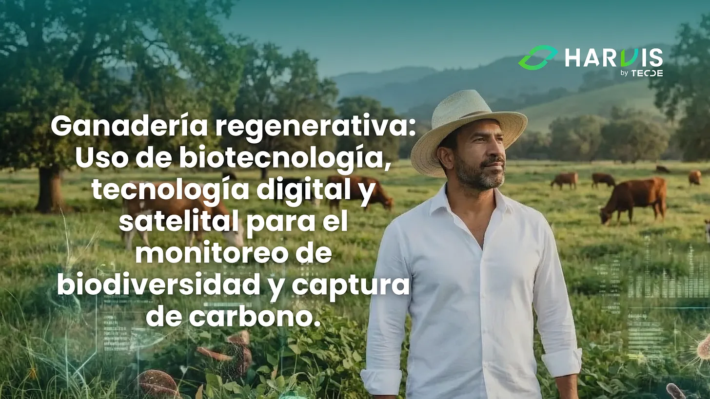 Ganadería regenerativa: Uso de biotecnología, tecnología digital y satelital para el monitoreo de biodiversidad y captura de carbono.