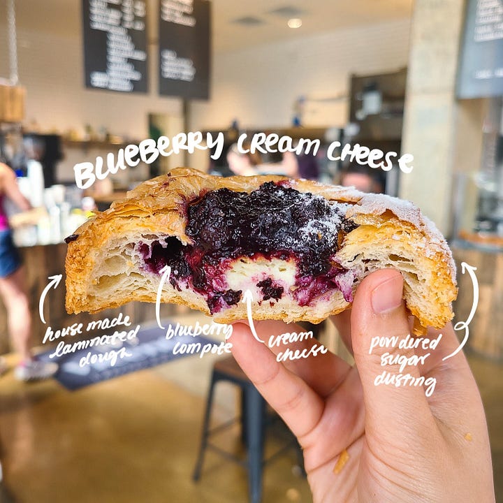 Vicente Bakery & Bistro Blueberry Cream Cheese Danish