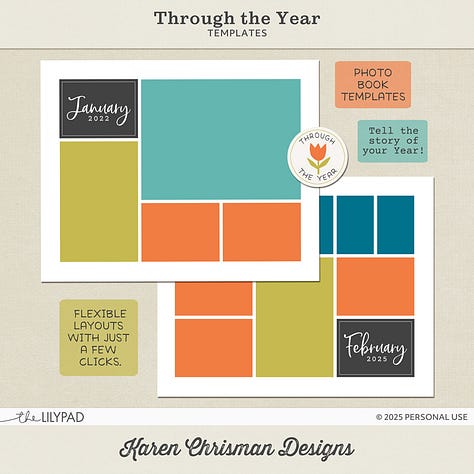 This collection helps you make a beautiful photo book to treasure full of your memories of the year.