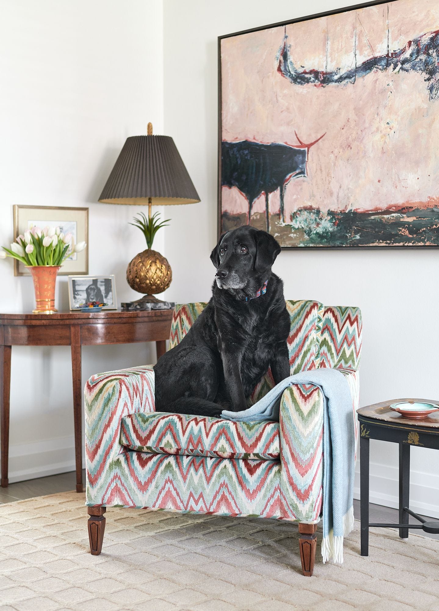 Playful Homekin interior with colorful art