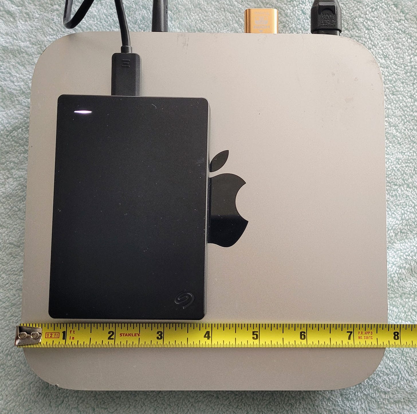 Measuring the size of the Mac Mini 2014