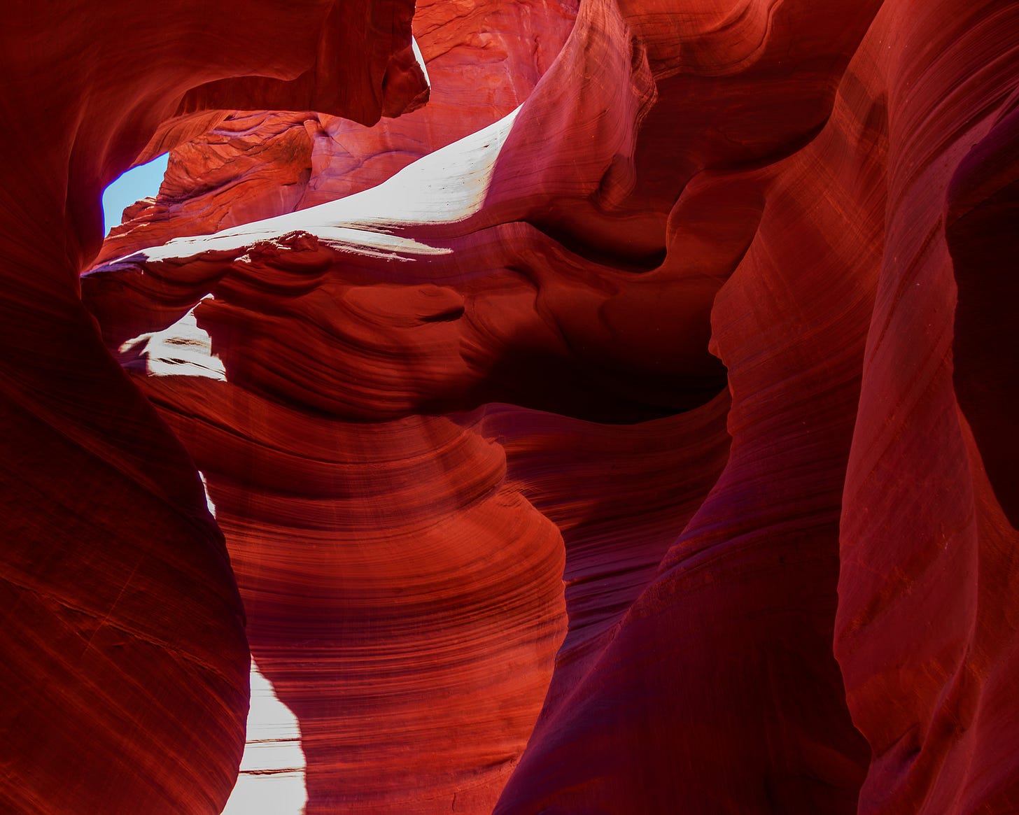 different shade of orange and brown through contrasting light in Antelope Canyon different shade of orange and brown through contrasting light in Antelope Canyon
