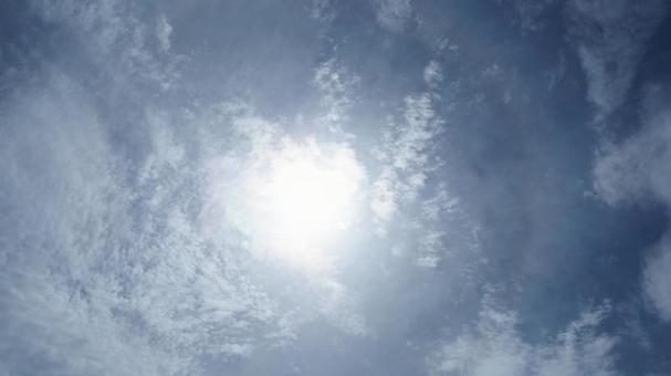 Free Photos | The faint sun that emerges from the clouds