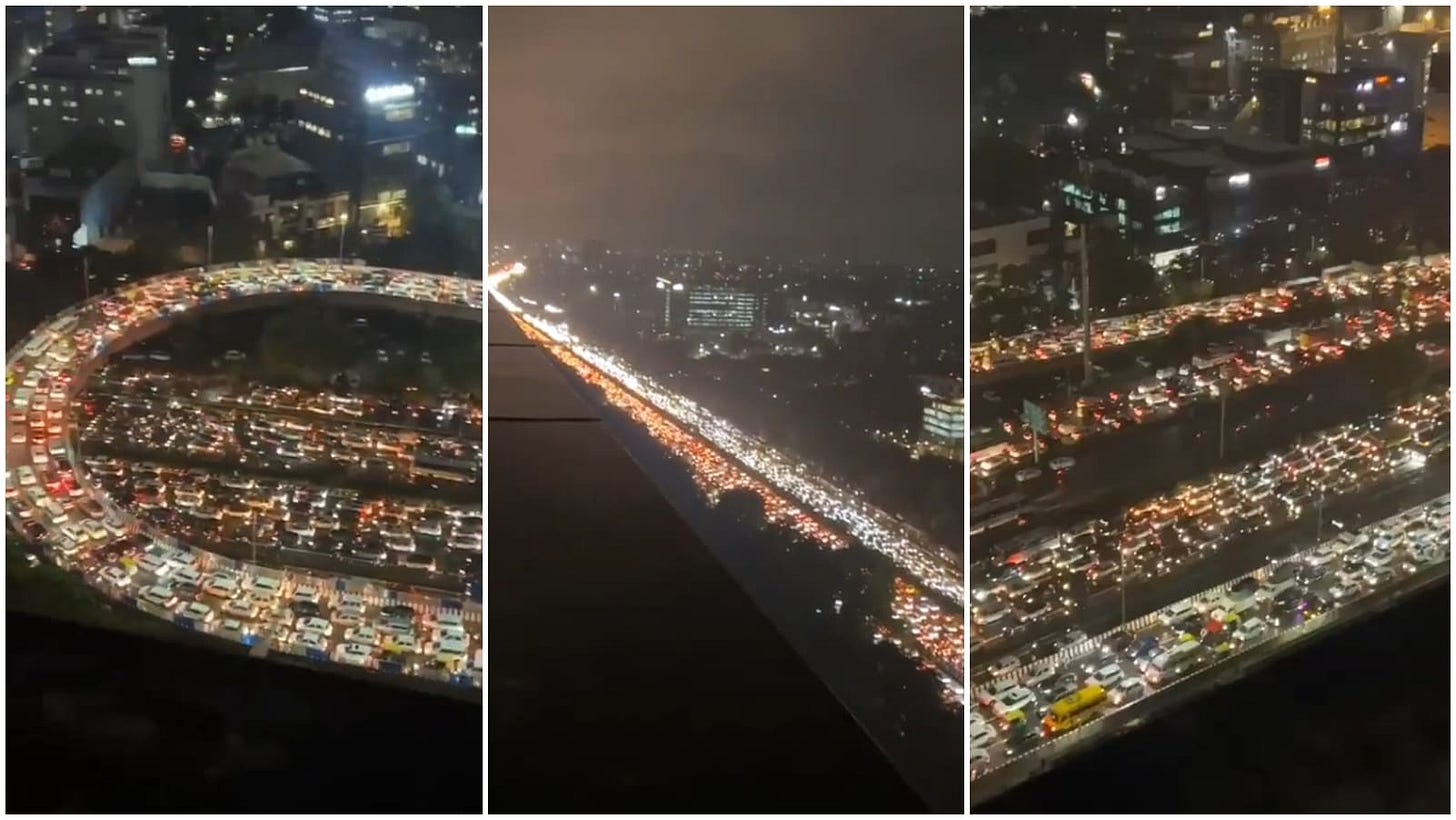 2 hours of rain=20 kms of Gurgaon Jam': Yet another monsoon tale on a day  of over 100 mm rain | Delhi News - The Indian Express