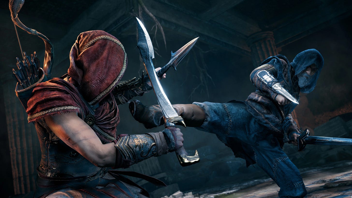 A promotional image for Odyssey’s first DLC episode, Legacy of the First Blade: Hunted (Photo: Ubisoft). A promotional image for Odyssey’s first DLC episode, Legacy of the First Blade: Hunted (Photo: Ubisoft).
