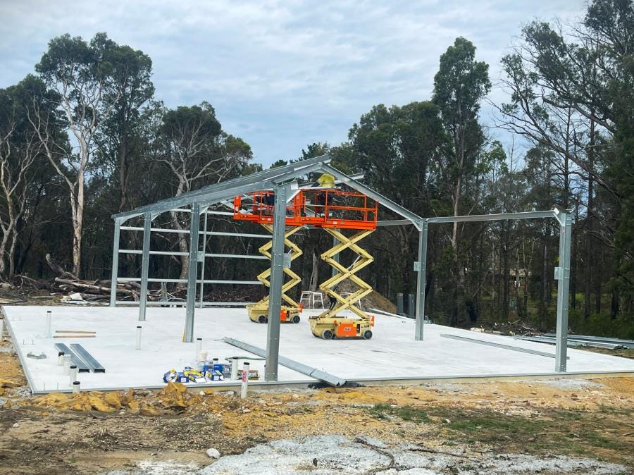 Construction has begun on the ABCD Inc community hall.