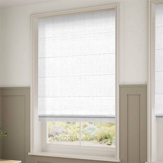 Bijou Linen White Roman Blind