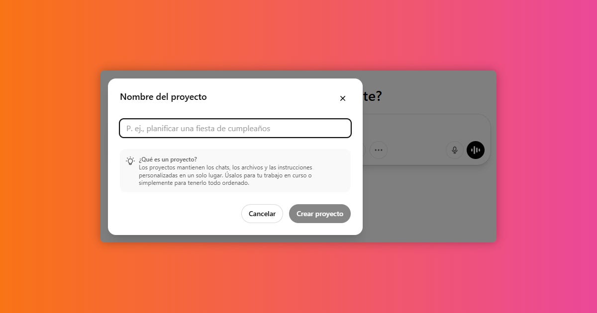 Cómo usar los Proyectos en ChatGPT para marketing