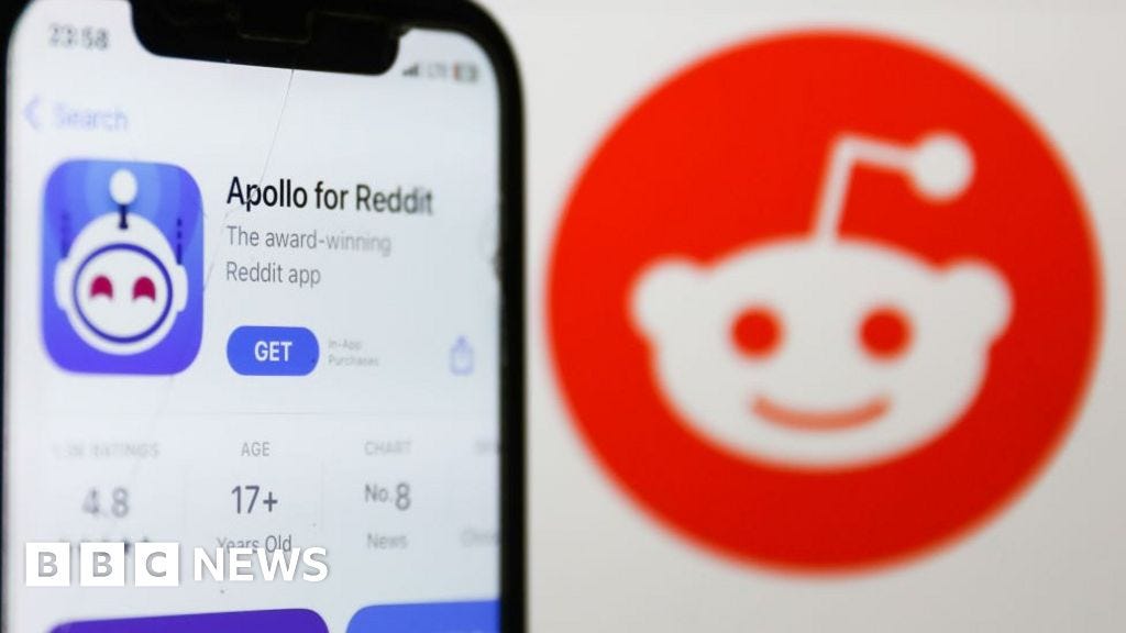 Reddit blackout 報導配圖｜來源：BBC News / Getty Images（新聞照片）
