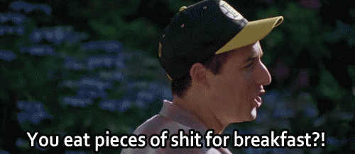 MRW someone says they 'Eat pieces of shit like you for breakfast.' - GIF -  Imgur