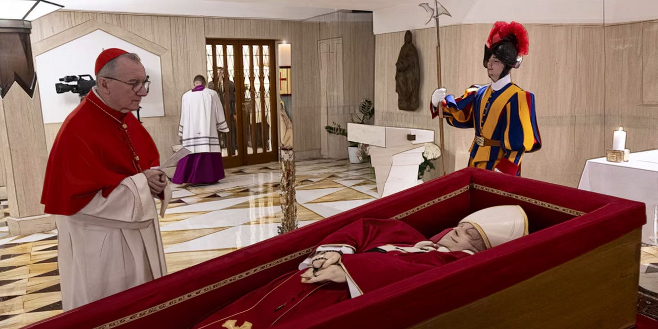 Estas son las primeras imágenes del papa Francisco en su féretro difundidas por el Vaticano