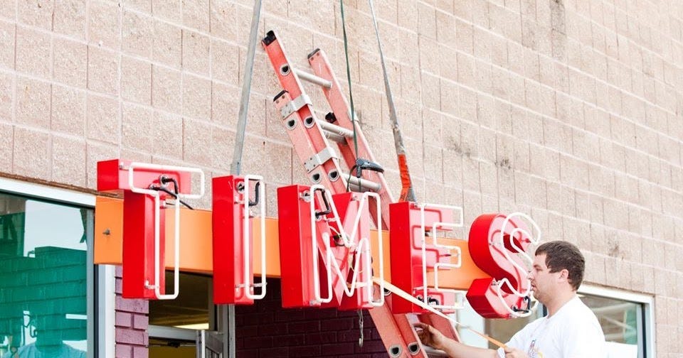 The Pekin Daily Times newspaper sign