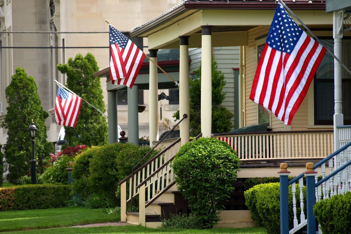 A picture containing outdoor, plant, flag of the united states, grass

Description automatically generated