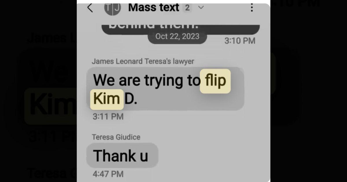 Kim DePaola Addresses Text Teresa Giudice's Lawyer Wanted To 'Flip Her'