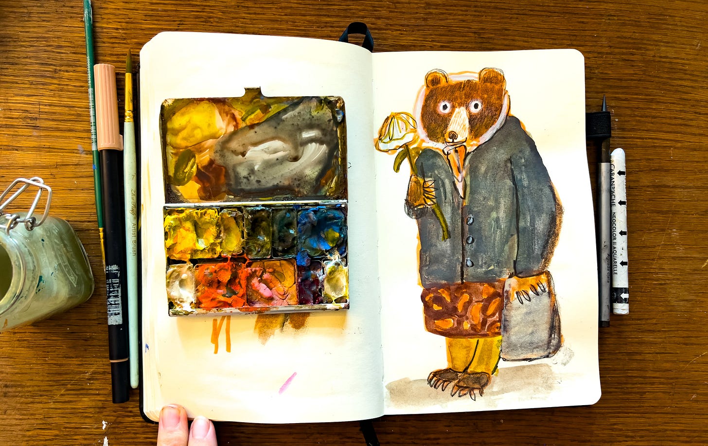 Bear woman illustration by Beth Spencer