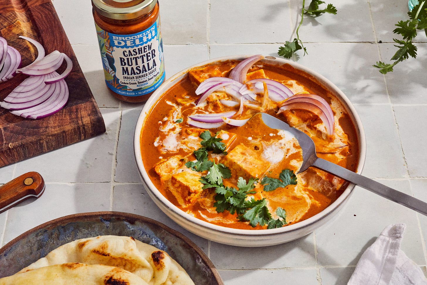 Bowl of cashew butter masala.