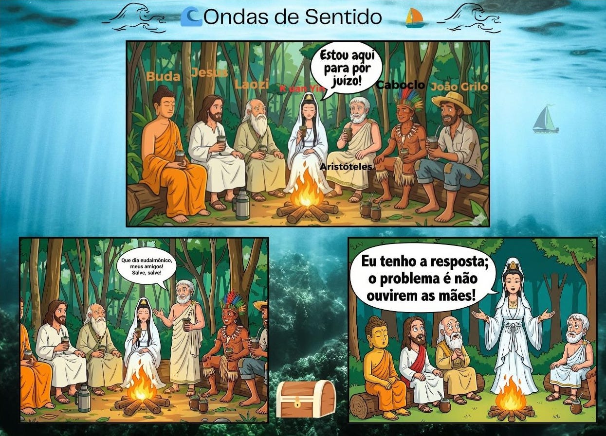 Natal na Mata do Sentido: um diálogo intersecular entre Jesus, Buda, Laozi e João Grilo.  A genialidade de Ariano Suassuna em uma reflexão imperdível. ➔ Exclusivo no Substack Ondas de Sentido.