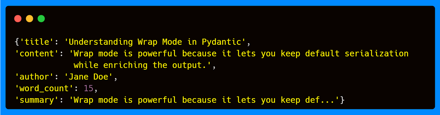 Model Serializer (Wrap) Model Serializer (Wrap)