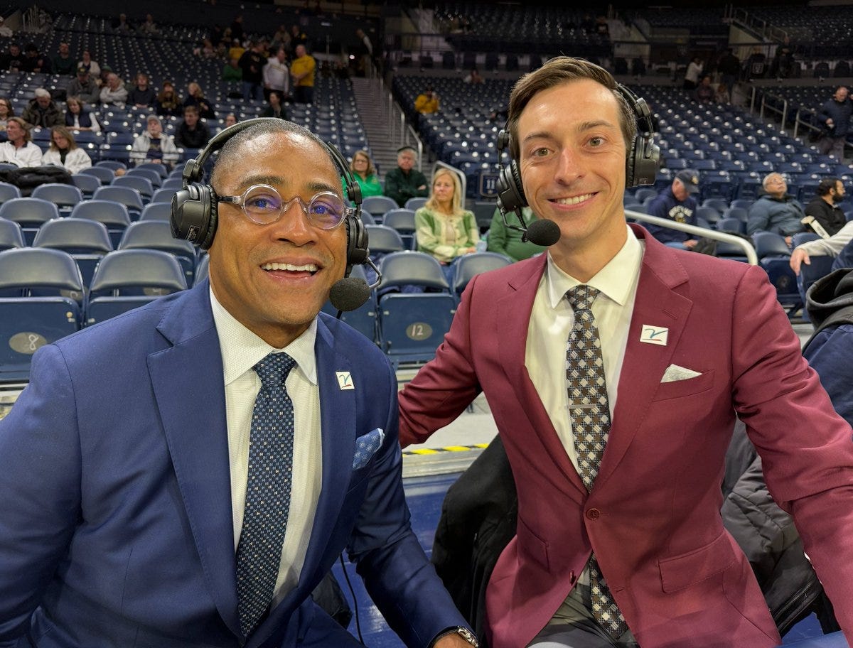 Great game last night in South Bend with Kevin Fitzgerald and team for the  ACC/SEC challenge! @ESPN