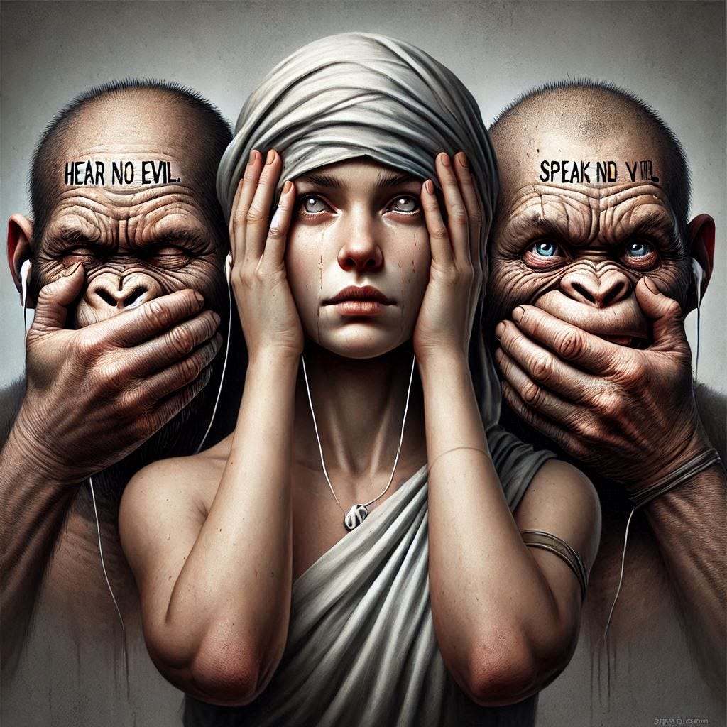 hear no evil, see no evil, speak no evil photorealistic