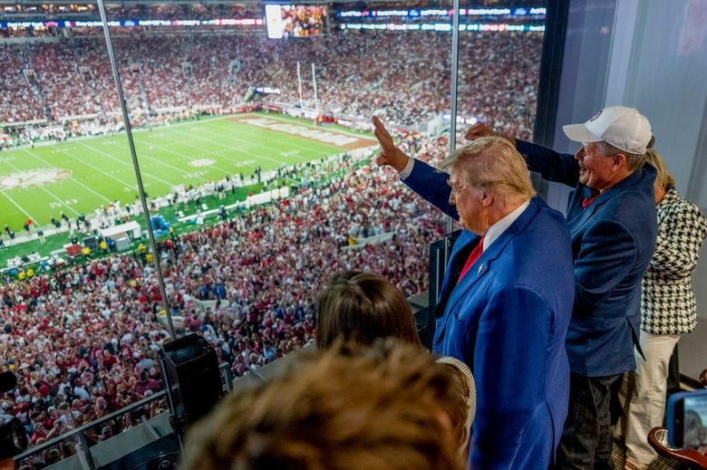 Trump says he's in danger. So why did he seek out the embrace of 100,000  fans? | The Seattle Times
