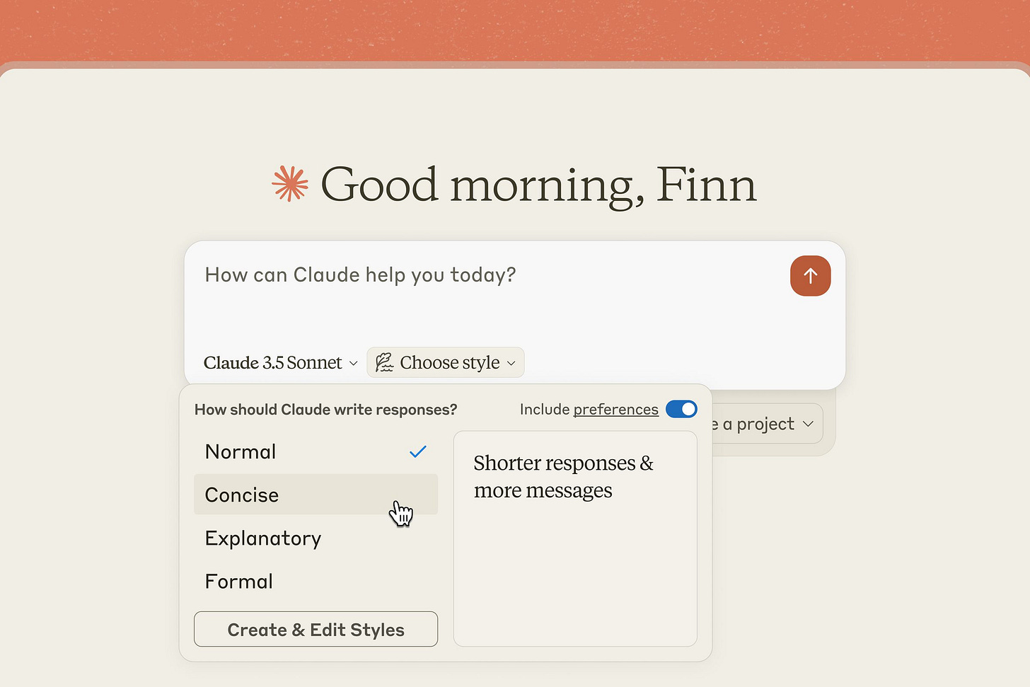 Anthropic is adding custom styles to Claude that quickly adjust the tone and length of responses. Anthropic is adding custom styles to Claude that quickly adjust the tone and length of responses.