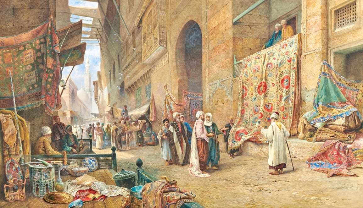 Charles Robertson, A Carpet Seller, Cairo. Estimate £150,000–200,000.
