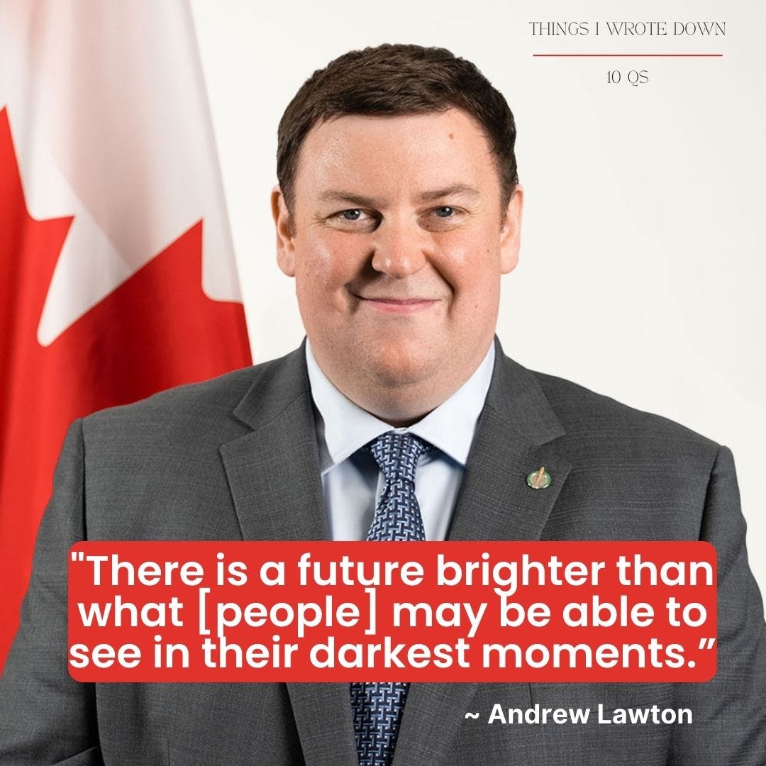 MP Andrew Lawton - Photo with Canadian Flag - Interview on Things I Wrote Down