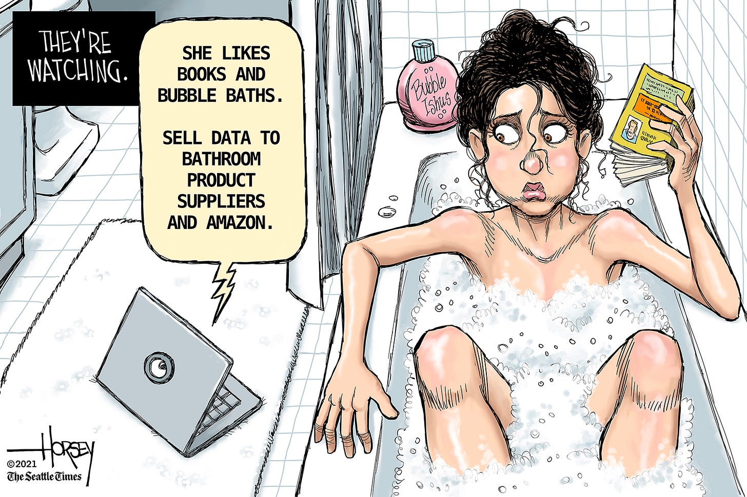 Editorial Cartoon U.S. big tech amazon data surveillance | The Week