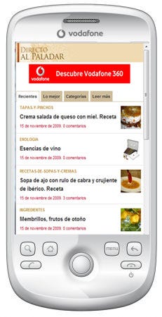 Directo al paladar en el móvil Directo al paladar en el móvil