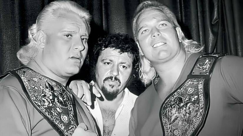WWE Champions Johnny and Jimmy Valiant with Captain Lou Albano WWE Champions Johnny and Jimmy Valiant with Captain Lou Albano