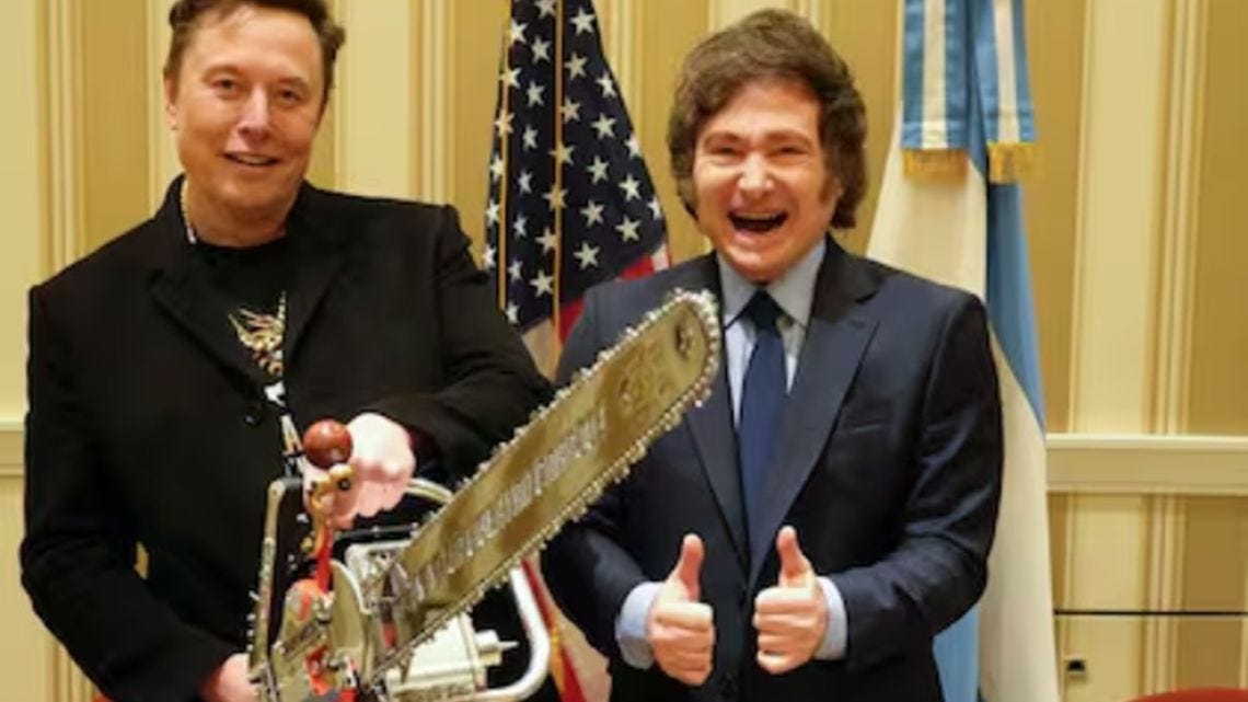 The tale behind Milei's chainsaw gift for Elon Musk | Buenos Aires Times