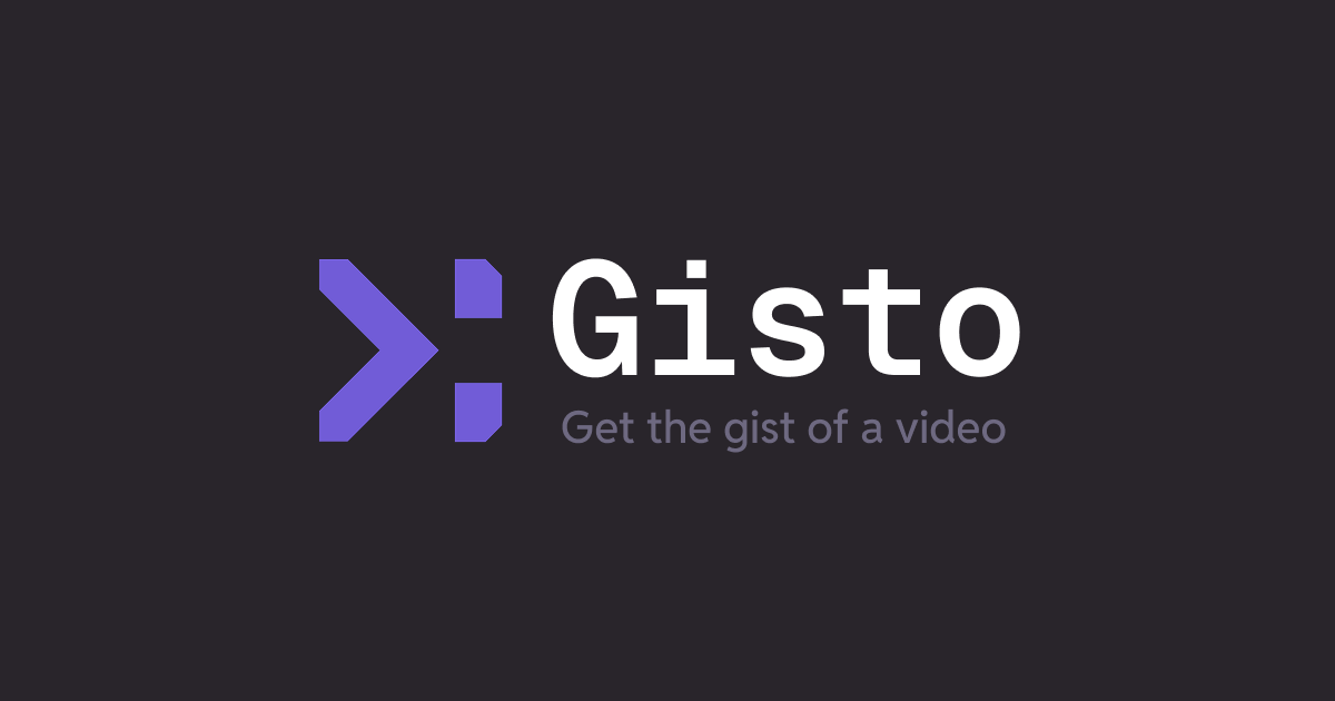 gisto 로고 영상을 선물로 받으세요