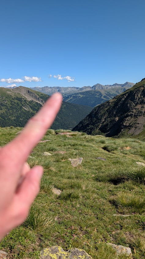Top of our climb between Pic de la Coma de Varilles and Cap de la Tosa d'Entor