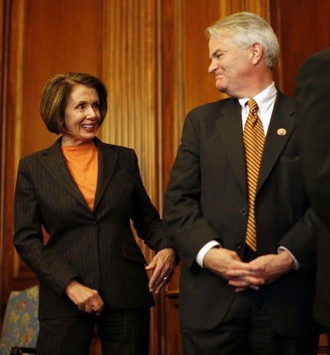Nancy Pelosi [L] and Michael McMahon [R]