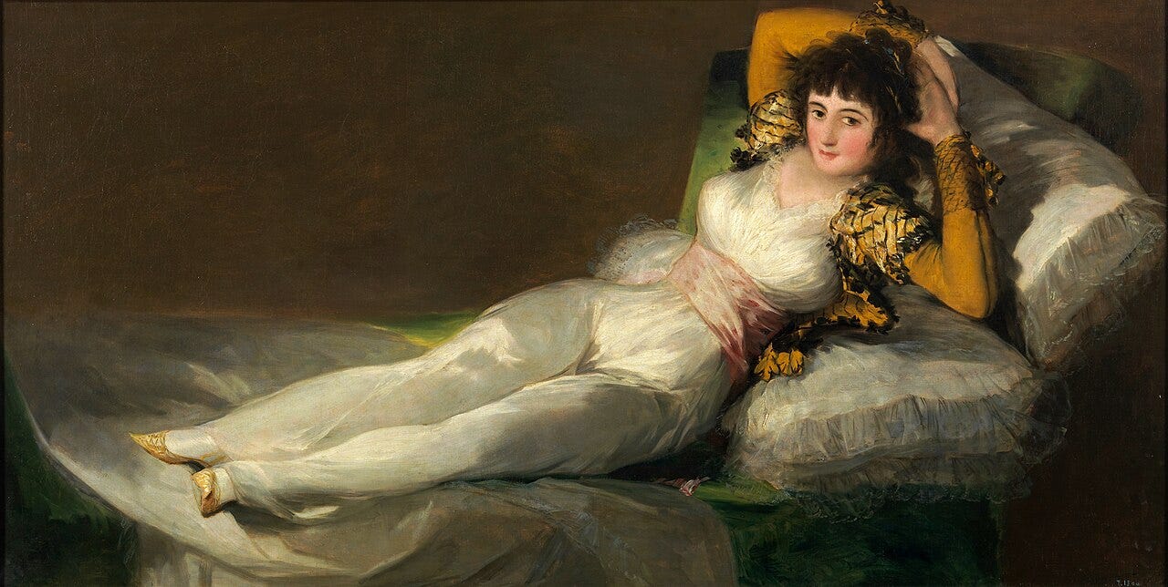 Clothed reclining woman Clothed reclining woman
