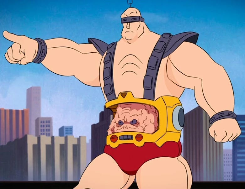 Krang in a human suit Krang in a human suit