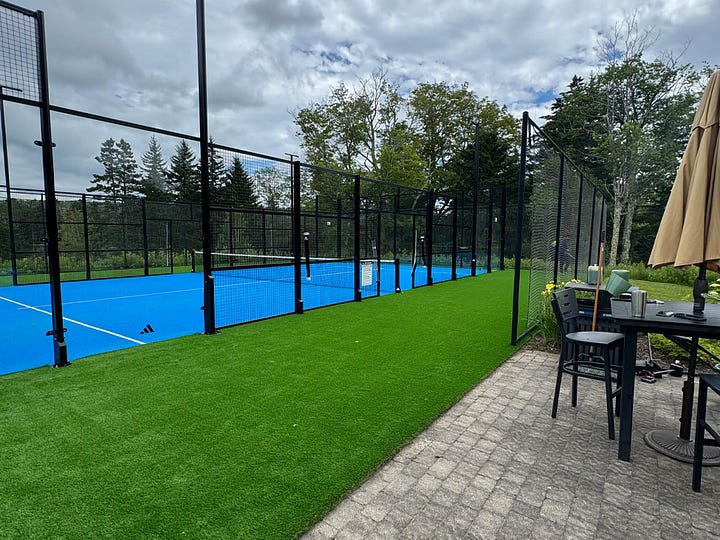 Padel courts at Brook Bound Inn in Vermont