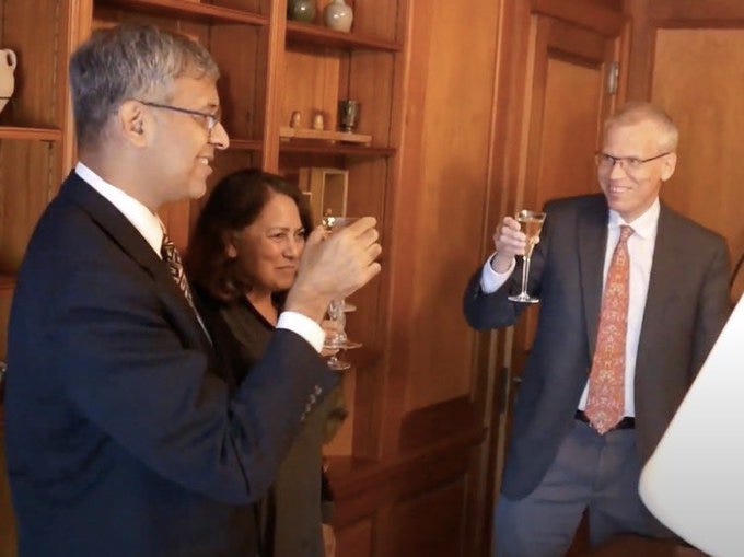 Image: authors of the great barrington declaration celebrating their online petition with glasses of champagne Image: authors of the great barrington declaration celebrating their online petition with glasses of champagne