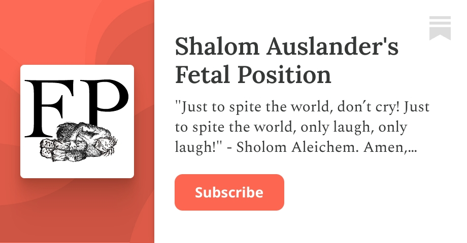 UnGodly | Shalom Auslander's Fetal Position        | Substack