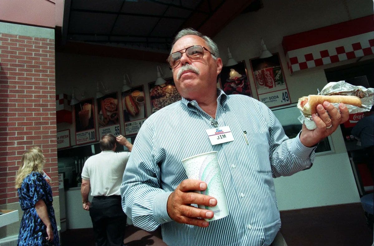 The Hustle on X: "This is Jim Sinegal, the legend who's kept Costco hot dogs at $1.50 since 1985." / X The Hustle on X: "This is Jim Sinegal, the legend who's kept Costco hot dogs at $1.50 since 1985." / X