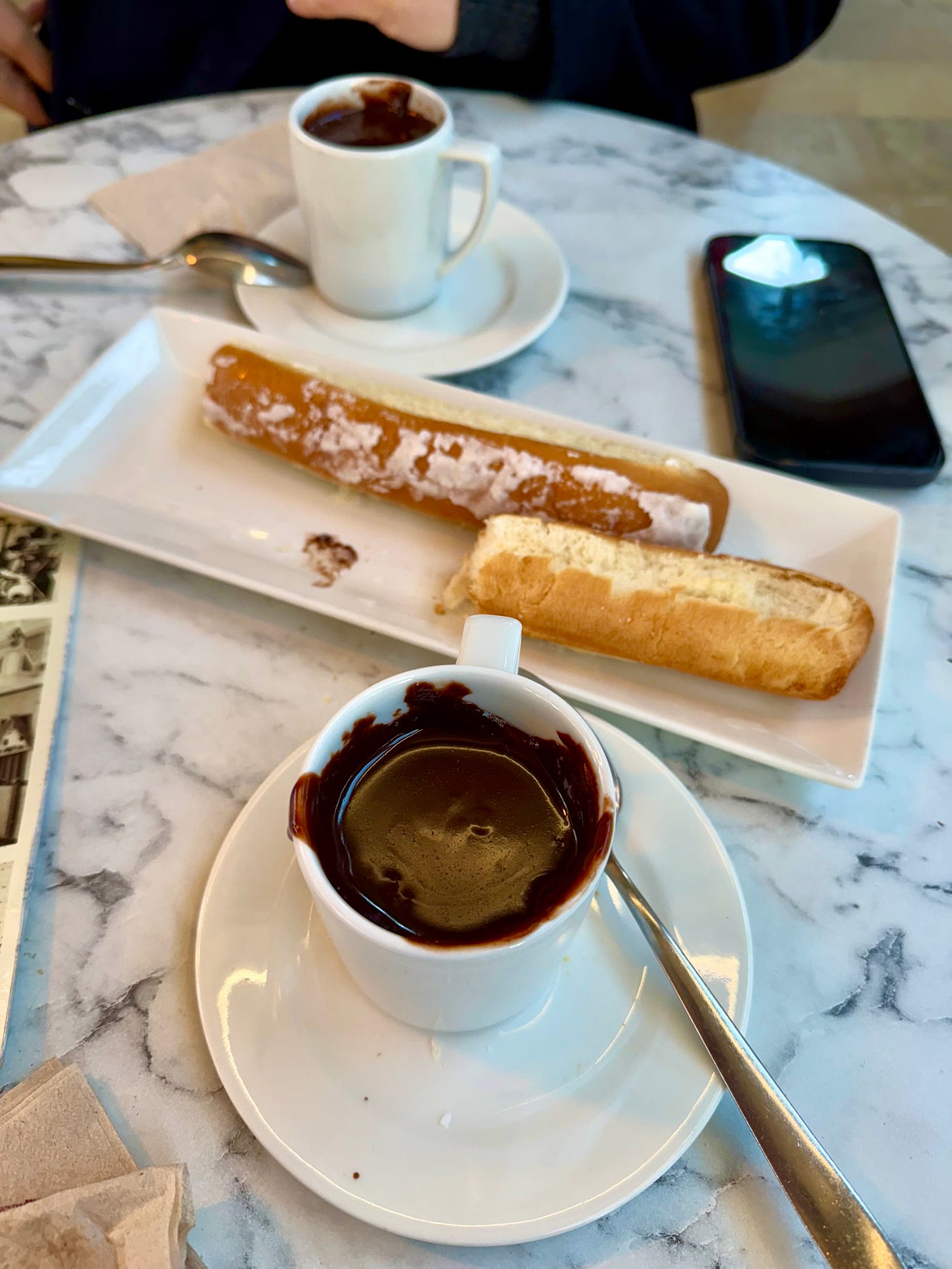 Fartons and hot chocolate in Valencia, Spain