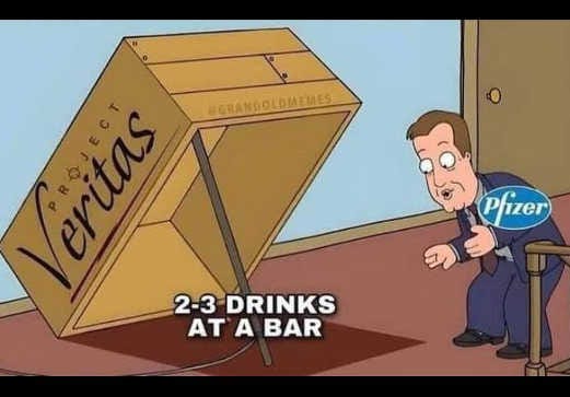 pfizer trap drinks at bar