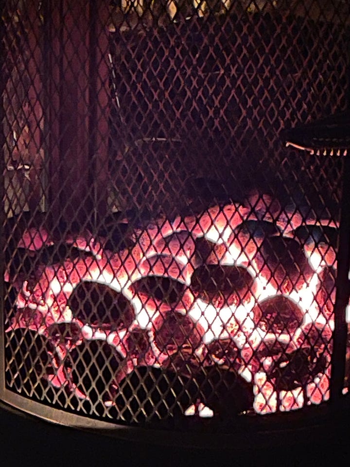 Shamanic sound bath with singing bowls, gong, chimes and more by fire and shrine