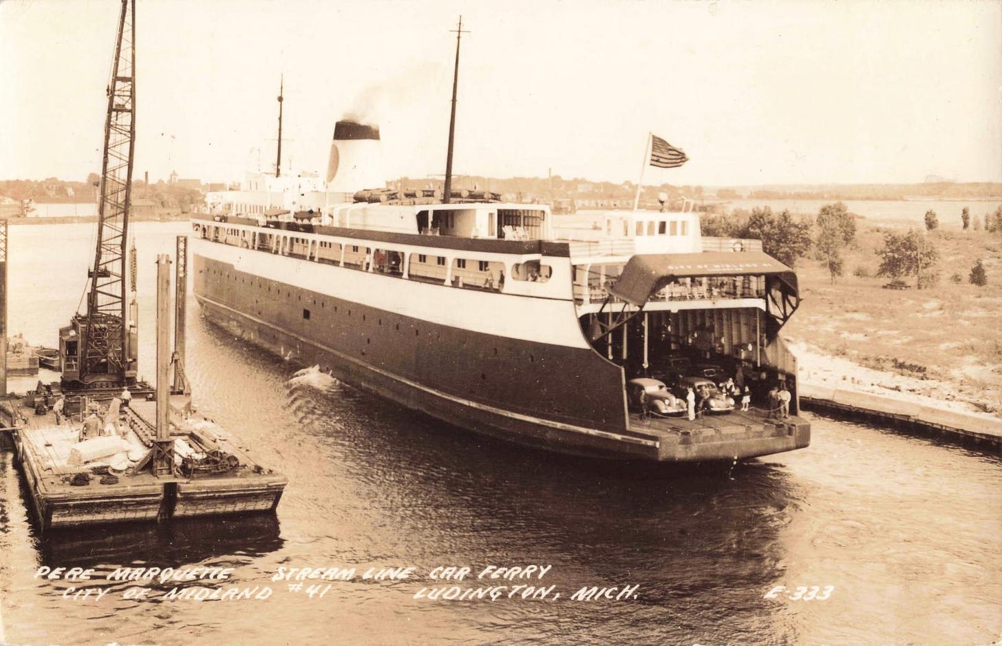 Car Ferry in Ludington headed to Wisconsin