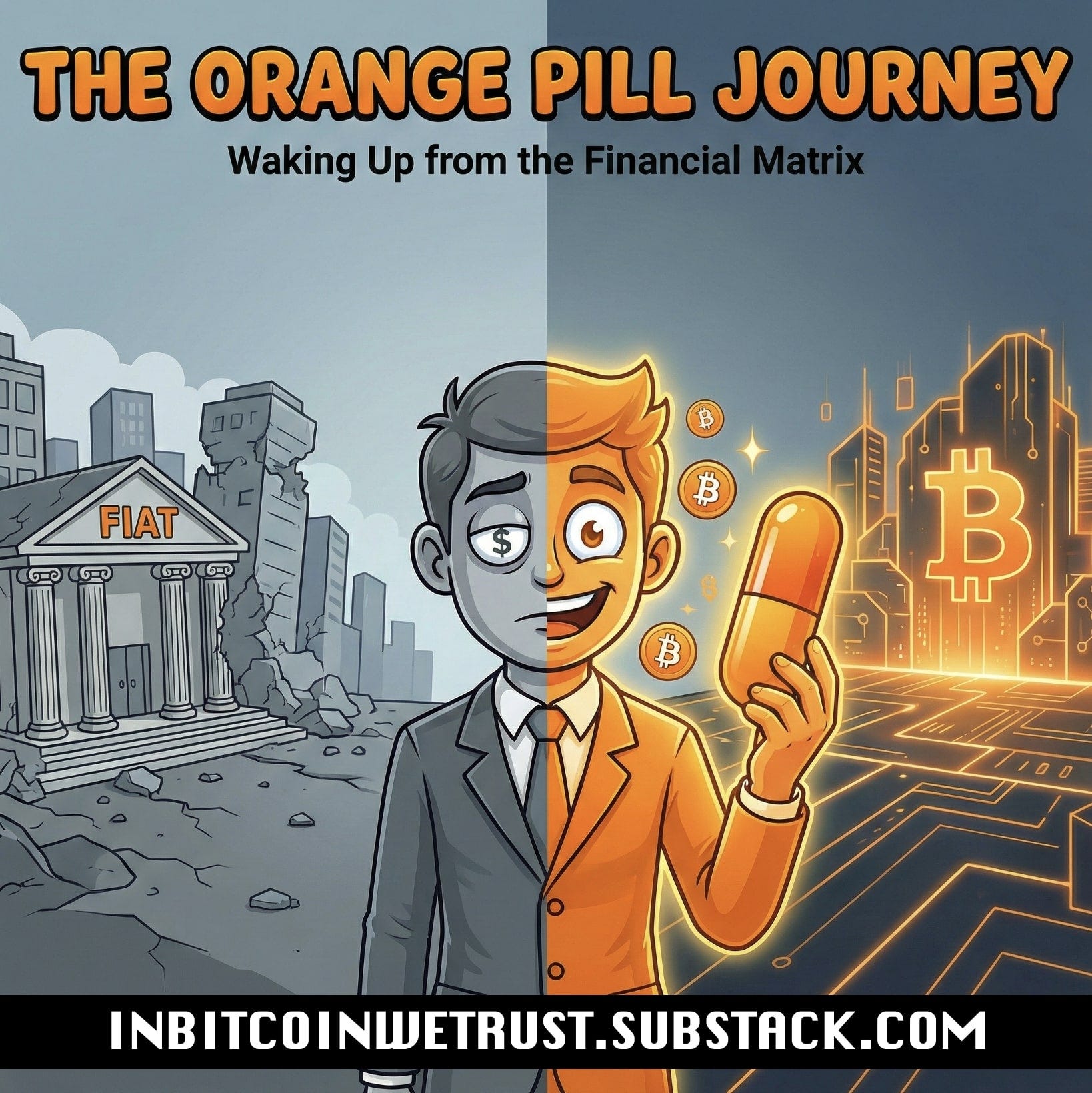 inbitcoinwetrust.substack.com - Sylvain Saurel - The Architecture of Awakening: The Seven Stages of Becoming Orange-Pilled.